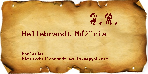 Hellebrandt Mária névjegykártya
